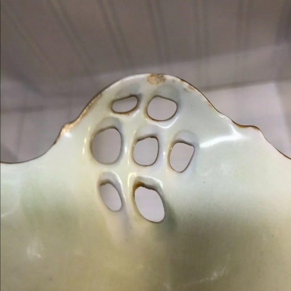 Dish over 100 years old! Bowl RC Moliere Bavaria Red Gold Leaves Flowers ANTIQUE - Picture 12 of 12